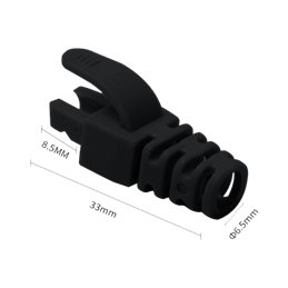 Manson mufa RJ45 negru, 100 buc. RJ45-CAP-BK