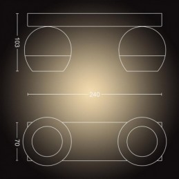 SPOT LUMINOS DUBLU BUCKRAM PHLIPS HUE