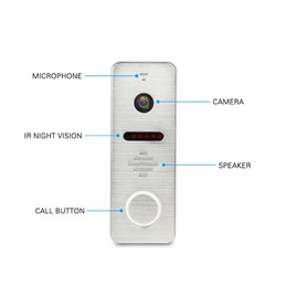 Kit Videointerfon AHD Morningtech 7” HD Slot Card - Silver